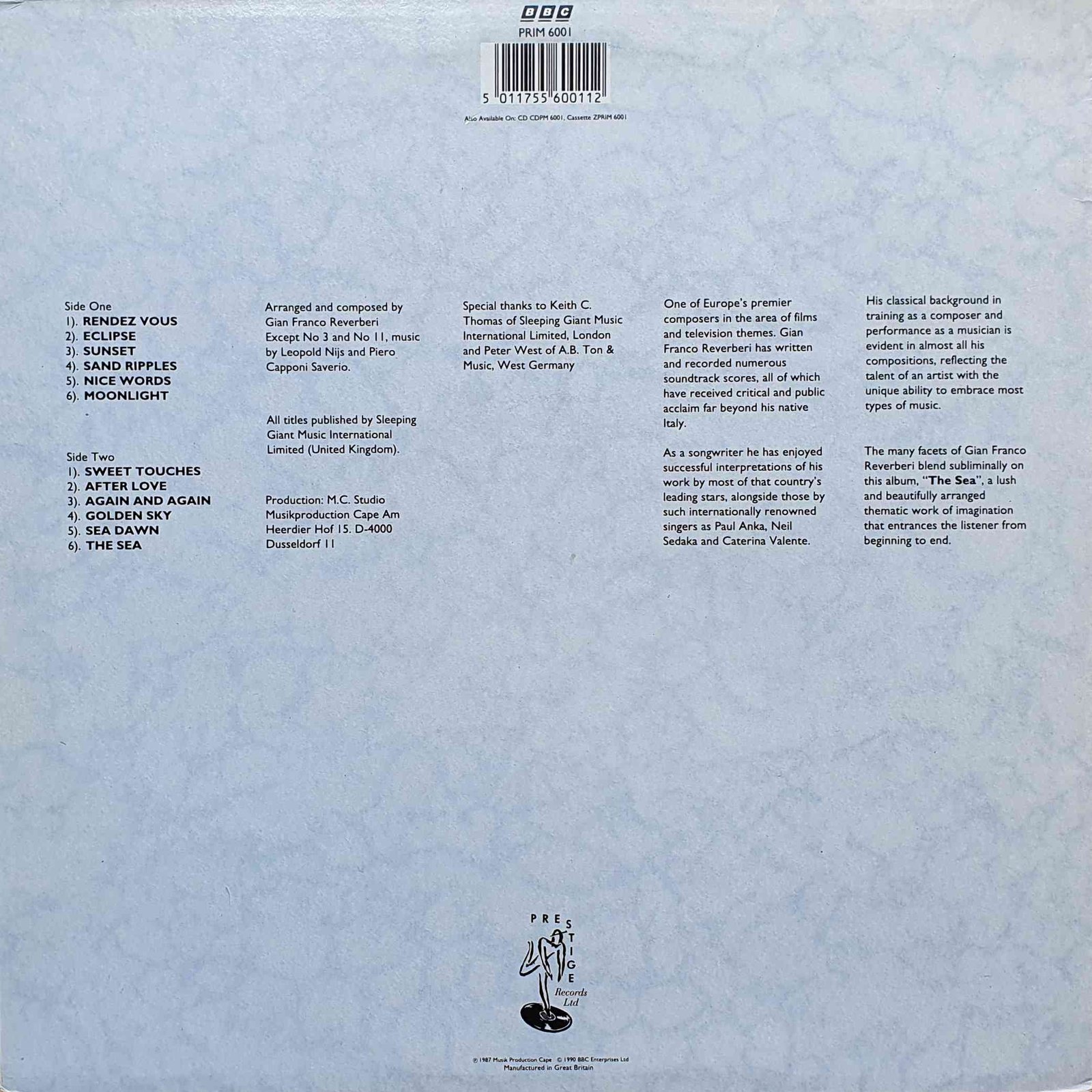 Back cover of PRIM 6001